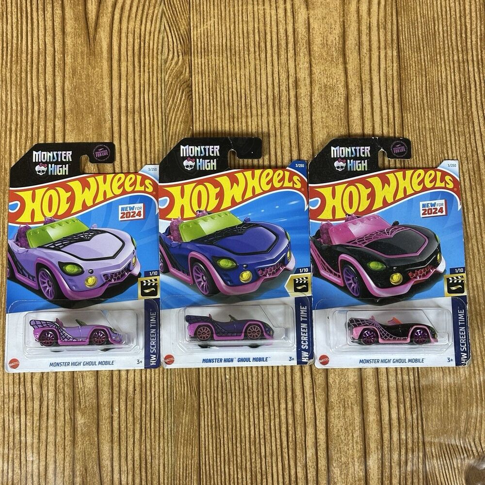 Hot Wheels Screen‎ Time Monster High Ghoul Mobile Lot Of 3